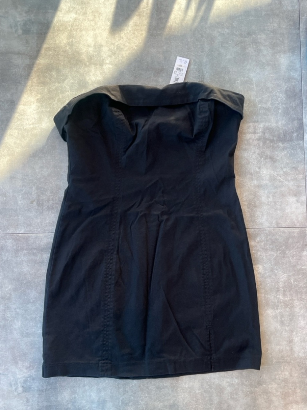 Garage Strapless Black Mini Dress